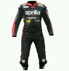 APRILIA Herren Motorrad Biker Lederkombi Motorrad Lederjacke Hose - Bild 1 von 3