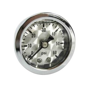 60 psi Oil Pressure Gauge Machined Face Shock Proof Motorcycle Chopper Harley