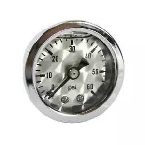 60 psi Oil Pressure Gauge Machined Face Shock Proof Motorcycle Chopper Harley - Picture 1 of 5