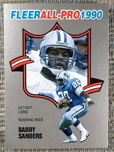 Barry Sanders 1990 Fleer All Pro #4 Detroit Lions - Picture 1 of 2