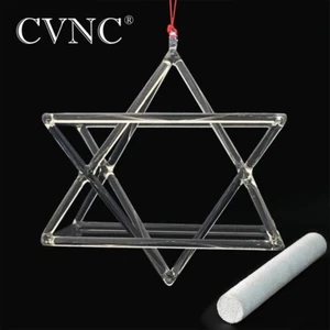 Tazón de gamuza CVNC 6 pulgadas hexagrama de cuarzo cristal canto pirámide mazos - Imagen 1 de 6