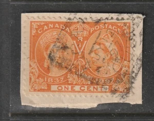 Canada GRANBY QUE Squared Circle Queen Victoria 1c Jubilee on piece 1897 - Picture 1 of 1