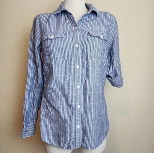 Eddie Bauer Classic Fit Blau Damen Button Down Langarm Hemd Gr. S - Bild 1 von 6