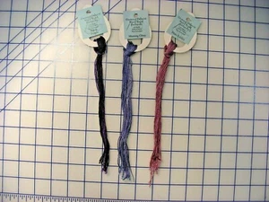 Crescent Colours Hand-Dyed Perles #5 - lot of 3 partial skeins - purples - Picture 1 of 2
