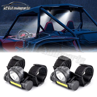 2PCS UTV LED Dome Light Interior for Polaris General Honda Pioneer Kubota Yamaha - Image 1 of 4