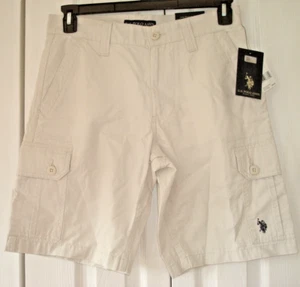 Polo para hombre U. S. Assn. Pantalones Cortos Carga Arena Talla 30 NUEVO - Imagen 1 de 2