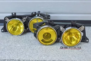 BMW e34 yellow headlights yellow hella yellowhella headlights bmw e34 E32 - Picture 1 of 24