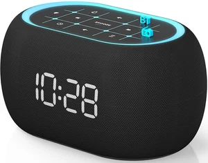 Alarm Clock FM Radio with Bluetooth Speaker, Hi-Fi Stereo Sound, 7 Night Light C - Picture 1 of 12