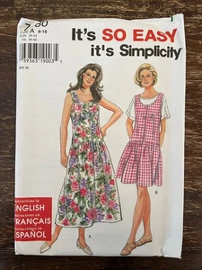 Simplicity 7180 patrón de costura SIN CORTES, vestido pequeño Misses, jersey, talla A 8-18 - Imagen 1 de 2