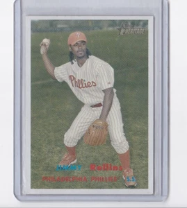 JIMMY ROLLINS 2006 TOPPS HERITAGE BASEBALL SHORT PRINT CARD-J-ROLL SHIPS FREE - Picture 1 of 24