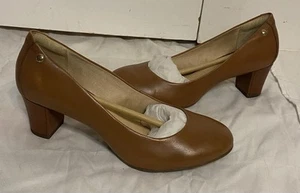 NWOT Hush Puppies Women's Imagery Dress Pump Tan Leather Size 8 - Picture 1 of 7