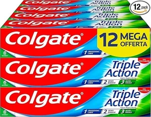 12 PEZZI - COLGATE DENTIFRICIO TRIPLE ACTION 100 ML - Foto 1 di 1