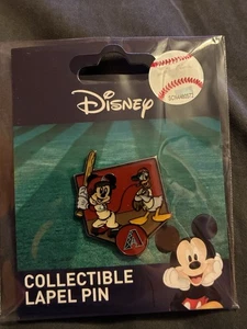 Mickey And Donald Baseball Pin Arizona Diamondbacks - Picture 1 of 1
