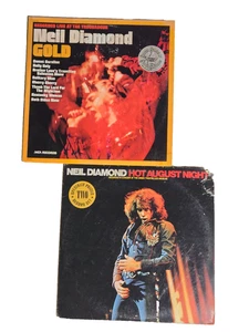 Neil Diamond - Gold, Hot August Night 1972 Double LP Vinyl Records Bundle USED - Picture 1 of 11