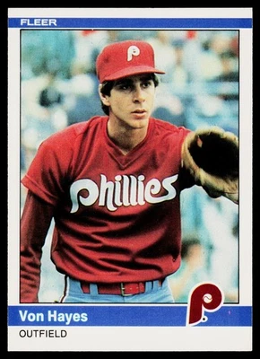 1984 Fleer #33 Von Hayes - EX - Image 1 of 2