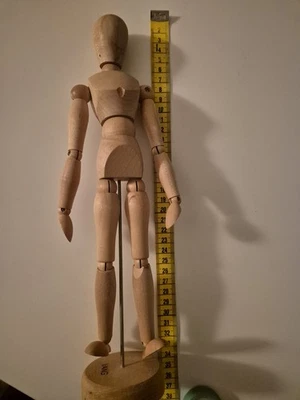 Gliederpuppe aus Holz, Ca. 35 cm,  Gelenk- & Zeichenfigur, Modell zum Zeichnen - Bild 1 von 4