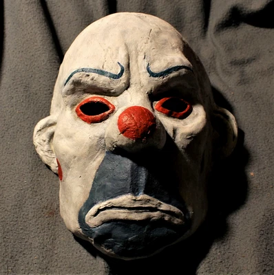 JOKER CLOWN latex MASK - BATMAN Dark Knight Robber of the bank HEATH LEDGER ART - Image 1 of 4