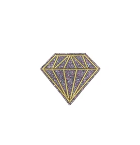 Diamond Embroidered Patch Shinny Glittery Sew On Iron On Appliques 3X2.7Inch - Picture 1 of 1