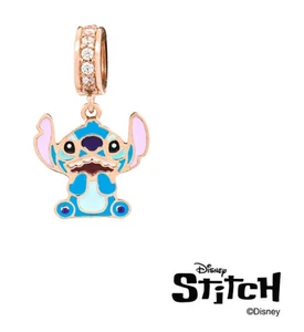 Disney Lilo & Stitch offizieller massiver Roségold 17K Halskette süßer Anhänger Charm - Bild 1 von 4