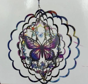 Eandisom Cawalap 3D Wind Spinner Metal Butterfly 12inch - Picture 1 of 10