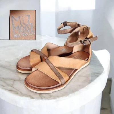 Miz Mooz Gladiator Strappy Sandle Brown Leather Size 6 - Image 1 of 4