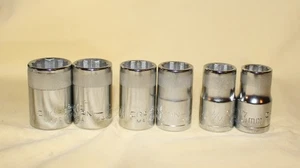 Juego métrico de 6 piezas 1/2" Drive Craftsman enchufes poco profundos 13-19 mm 12 piezas USA NOS - Imagen 1 de 6