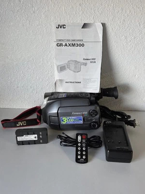 JVC Video Camcorder GR-AXM300U With Charger Battery Manual & Remote - Image 1 of 4