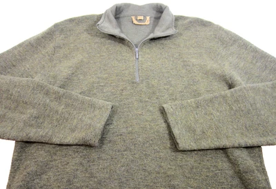 Smartwool Sweater Mens Large Brown Quarter Zip 1/4 Pullover Wool Layer Outdoor - Image 1 of 4