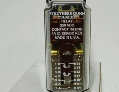 QTY=1PCS   STRUTHERS-DUNN   219JXH100  250VDC .BRAND NEW. ship Via DHL/FEDEX/UPS - Image 1 of 2