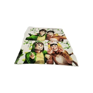 Anime Style Art Print Poster Two Friends in Dino & Lion One-piece Glossy 2-Panel - Picture 1 of 6