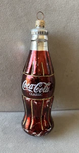 Vintage Kurt Adler Polonaise mundgeblasenes Glas Coca Cola Classic Coke FLASCHE Ornament - Bild 1 von 4