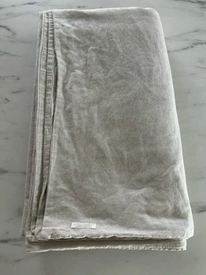 Funda nórdica Rachel Ashwell Simply Shabby Chic King lino algodón natural topo🌸 Foto 1 de 4