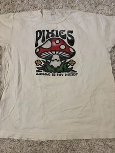 Camiseta PIXIES Para Hombre Talla XL Blanca Where Is My Mind Mushroom Retro Repro - Imagen 1 de 5