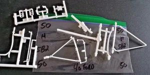 Front & Rear Axle Parts from 1940 Ford Parts Only 1/24/25 scale Package # 50 - Picture 1 of 3