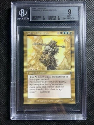1994 MTG Magic The Gathering Legends Dakkon Blackblade R D BGS Quad 9++ MINT  - Image 1 of 2