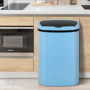 13 Gallon Touch-Free Waterproof Automatic Plastics Trash Can Kitchen Garbage Bin - Picture 1 of 9