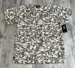 Army Camo Scrub Top Adult Medium ACU Camouflage Digital Military Issued NEW - Picture 1 of 8