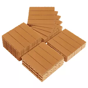 Plastic Interlocking Deck Tiles, 27 Pack, 11"x11" Waterproof Outdoor Flooring - Picture 1 of 5