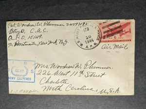APO 15149 CAC ARTILLERY 1944 Censored WWII Army Cover Soldier's Mail - Picture 1 of 2