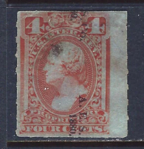 Bigjake: RB-15c,  4 cent Proprietary - Rouletted 6 - Picture 1 of 2