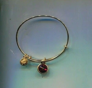 ALEX & ANI RUBY JULY gold birthstone charm bracelet - Picture 1 of 1