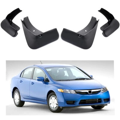 Guardabarros protector contra salpicaduras guardabarros para Honda Civic 2006-2011 sedán 4 piezas Foto 1 de 4