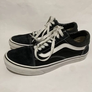 Vans Shoes Old Skool Black/White Suede Low Top Youth Size 6.5 - Picture 1 of 10