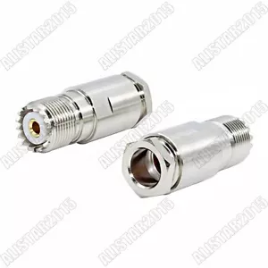 10x UHF Female Clamp Straight SO239 Connector For RG8 RG165 RG213 LMR400 Cable - Picture 1 of 5