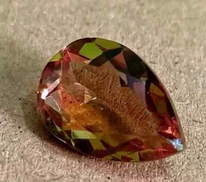 Stunning Pear Cut Bi-Color Alexanderite 8-10 Ct Natural Certified Gemstone - Picture 1 of 5