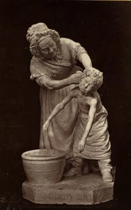 United Kingdom London 'You Dirty Boy!' statue Focardi Old CDV photo Ramsden 1878 - Picture 1 of 3