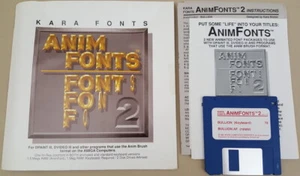 KARA FONTS - AnimFonts 2 BULLION©1989 para Commodore Amiga Deluxe pintura video etc. - Imagen 1 de 3
