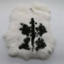 3Pc Genuine Natural Rabbit Fur Pelt Skin Tanned Leather Hides Craft Animal Decor