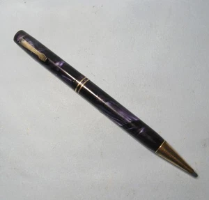 Rare 1930 WHAL-EVERSHARP“Midget”Mechanical 3-¾”Pencil Blue Marble Gold Fill.Trim - Picture 1 of 5