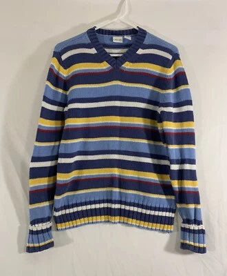 Suéter Cherokee para mujer 100 % algodón a rayas Preppy Indy manga larga talla grande Foto 1 de 4